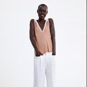 NWOT | Zara | Pink Crochet Tank